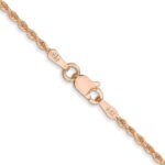 14K Rose Gold 1.5mm Diamond-cut Rope with Lobster Clasp Chain - Image 3