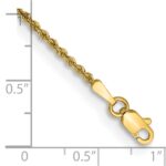 14K 1.5mm Regular Rope with Lobster Clasp Anklet - Image 2