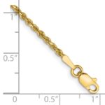 14K 1.75mm Diamond-cut Rope with Lobster Clasp Anklet - Image 2
