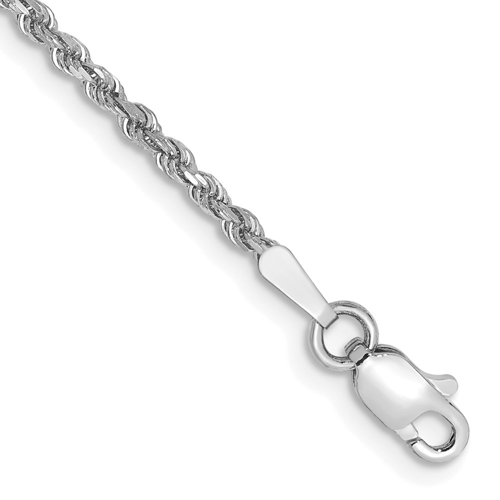 014W-7-15.jpg 10k White Gold 1.75mm Diamond-cut Rope Chain - Image 1