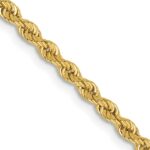 14K 2.5mm Regular Rope with Lobster Clasp Chain
