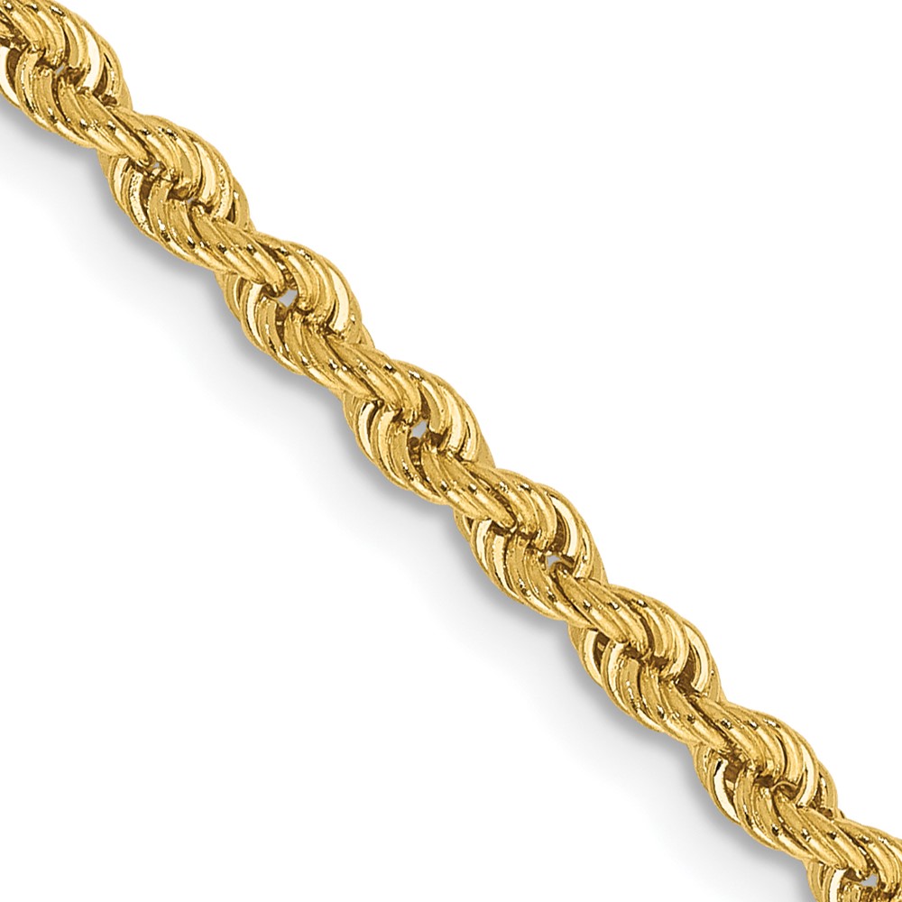 018S-15.jpg 14K 2.5mm Regular Rope with Lobster Clasp Chain - Image 1