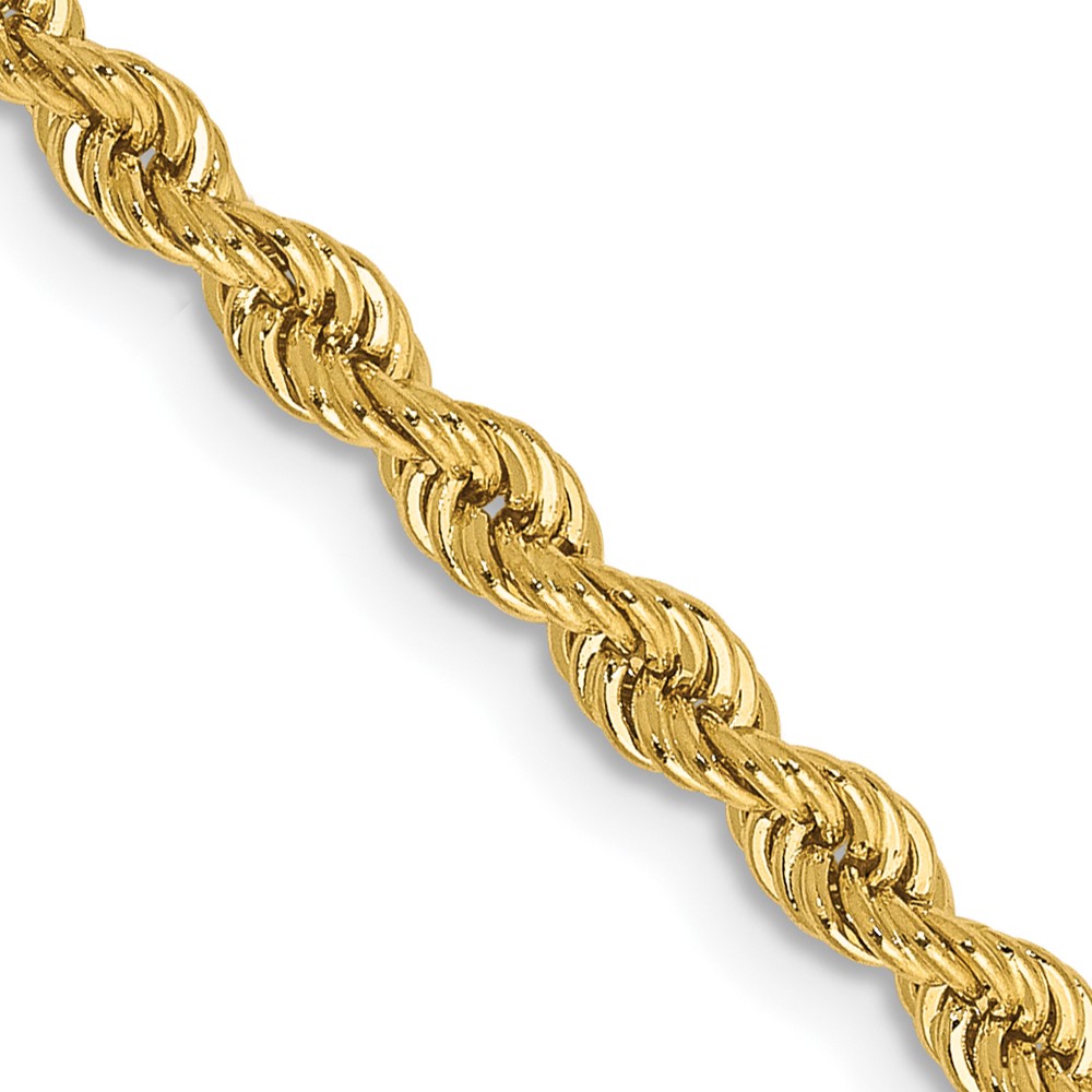 021S-14.jpg 14K 2.75mm Regular Rope with Lobster Clasp Chain - Image 1