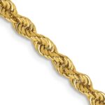 14K 3mm Regular Rope with Lobster Clasp Chain