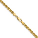 14K 4mm Diamond-cut Rope with Lobster Clasp Chain - Image 3