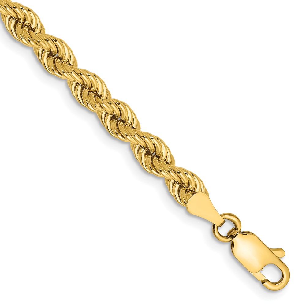 030S-7-3.jpg 14K 4mm Regular Rope with Lobster Clasp Chain - Image 1