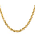14K 6mm Regular Rope with Fancy Lobster Clasp Chain - Image 2