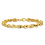 14K 7mm Diamond-cut Rope with Fancy Lobster Clasp Chain - Image 3