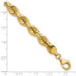 14K 7mm Diamond-cut Rope with Fancy Lobster Clasp Chain - Image 5
