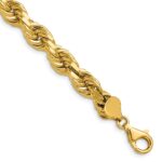 14K 8mm Diamond-cut Rope with Fancy Lobster Clasp Chain