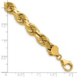 14K 8mm Diamond-cut Rope with Fancy Lobster Clasp Chain - Image 5