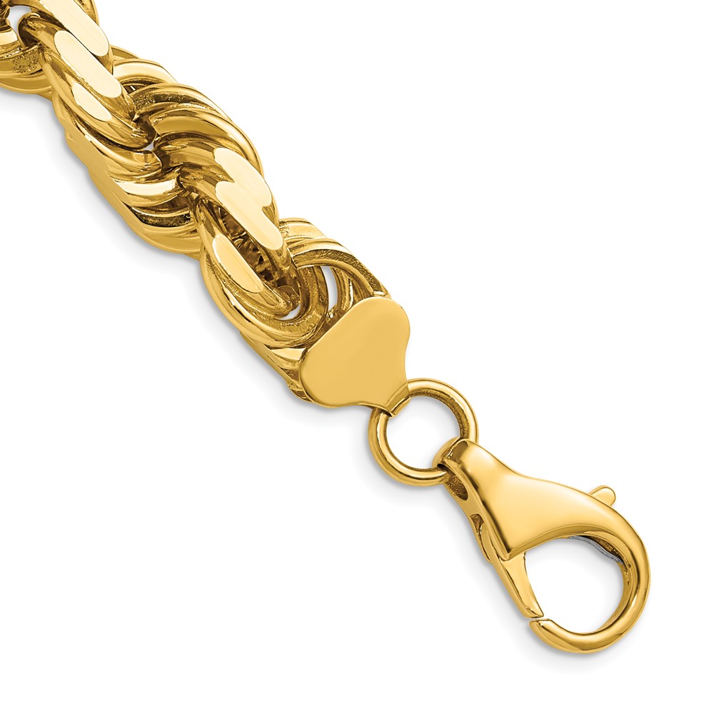 100-4.jpg 14K 12mm Diamond-cut Rope with Fancy Lobster Clasp Chain - Image 1
