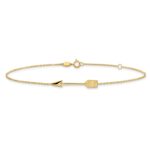 10k Polished Arrow Plus Extender - Total Anklet - Image 3