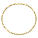 10k Polished Double-Sided 2.6mm Heart Links Anklet - Image 4