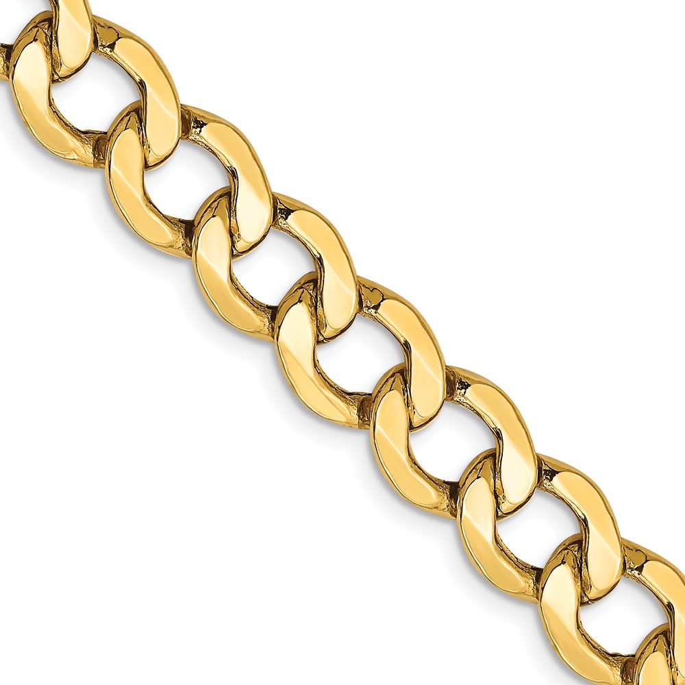 10BC111.jpg 10K 9mm Semi-Solid Curb Chain - Image 1