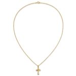 10k Tri-Color Black Hills Gold Cross Necklace - Image 5