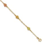 10k Tri-color Gold Black Hills Roses Bracelet