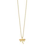 10k Tri-Color Black Hills Gold Dragonfly Necklace - Image 2