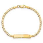 10k Flat Curb Link ID Bracelet - Image 4