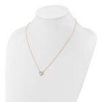 10K Polished CZ Heart Necklace - Image 3
