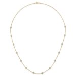 10k Polished Bezel-set Round CZ 14-Station 21.Necklace - Image 4