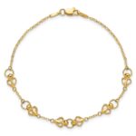 10k Polished Heart 7.5in Bracelet - Image 4