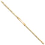 10k Semi-solid Curb Link ID Bracelet - Image 2