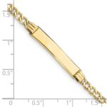 10k Semi-solid Curb Link ID Bracelet - Image 4
