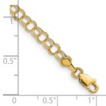 10k Hollow Double Link Charm Bracelet - Image 2