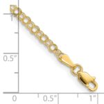 10k 3mm Solid Double Link Charm Bracelet - Image 2