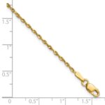 10k 1.5mm Extra-Light D/C Rope Chain Anklet - Image 3
