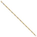 10K Two-tone Polished Fancy Link Bracelet - Image 2