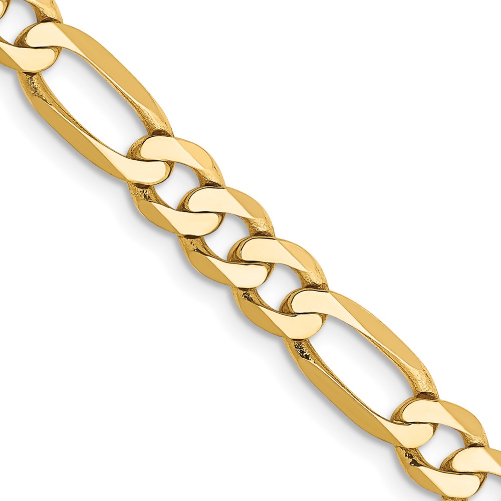 10FG140.jpg 10K 5.25mm Flat Figaro Chain - Image 1