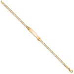 10k Figaro Link ID Bracelet - Image 2