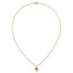 10k Madi K 3mm Ruby Heart Birthstone Necklace - Image 5