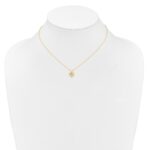 10k Madi K 3mm Peridot Heart Birthstone Necklace - Image 4