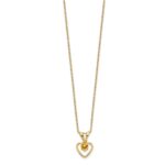 10k Madi K 3mm Citrine Heart Birthstone Necklace - Image 2