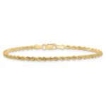 10k 2.25mm Diamond-cut Rope Chain Anklet - Image 4