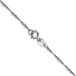10k White Gold 1mm Carded Singapore Chain - Image 3