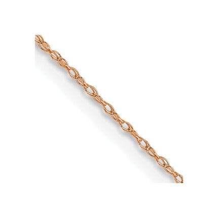 10K Rose Gold .5mm Carded Cable Rope Chain