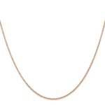 10k Rose Gold .7 mm Carded Cable Rope Chain - Image 2