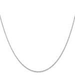 10k White Gold .7mm Carded Cable Rope Chain - Image 2
