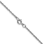 10k White Gold .95mm Carded Cable Rope Chain - Image 3