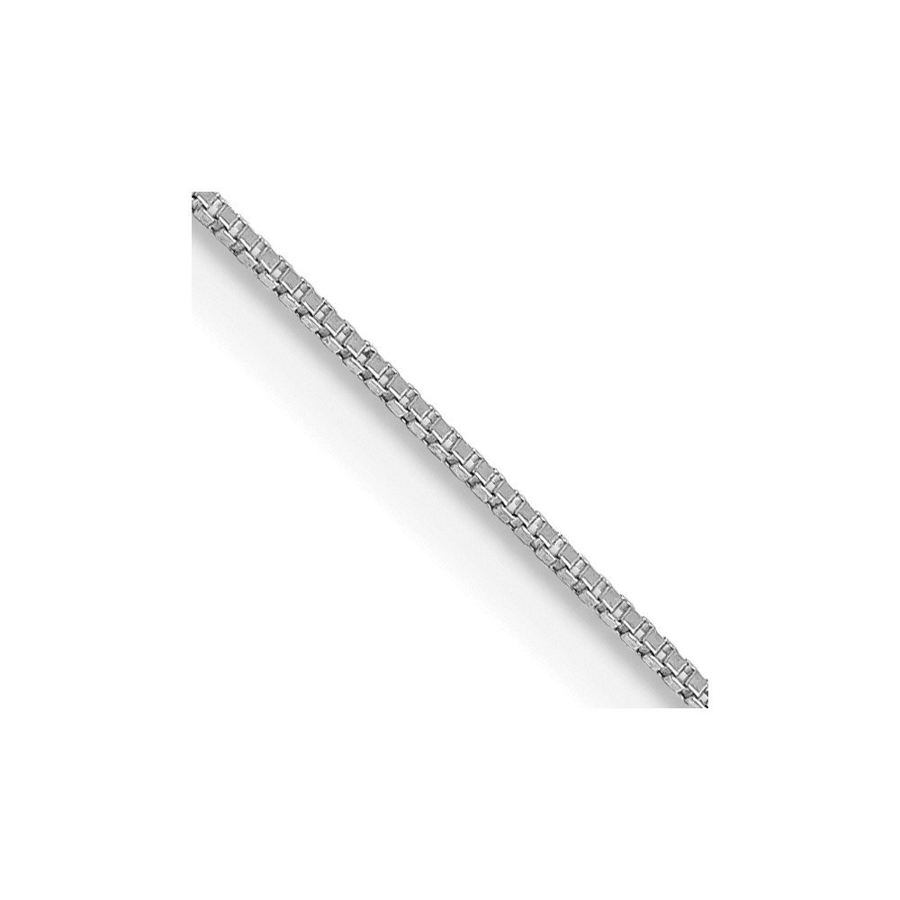 10KWB040.jpg 10k White Gold .5mm Box Chain - Image 1