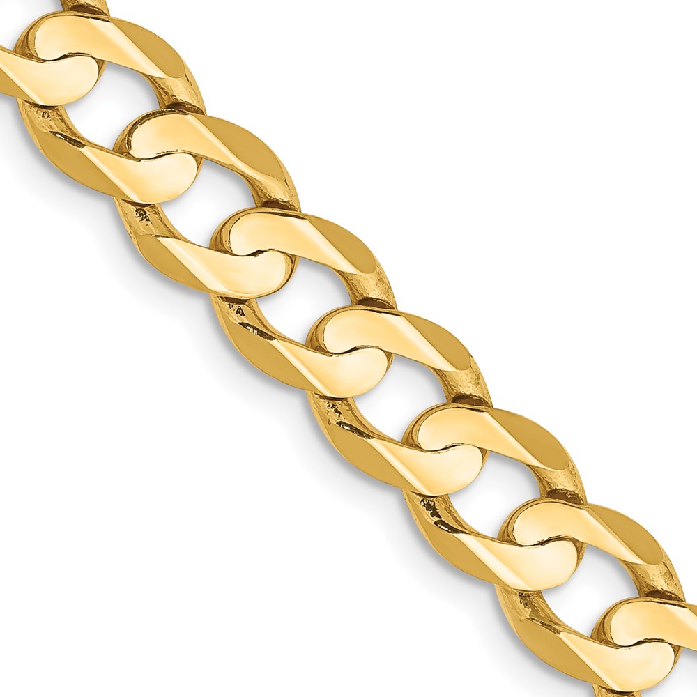 10LCR180.jpg 10K 6.75mm Open Concave Curb Chain 10K - Image 1
