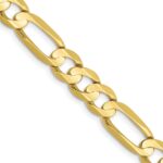 10k 6.75mm Concave Open Figaro Chain