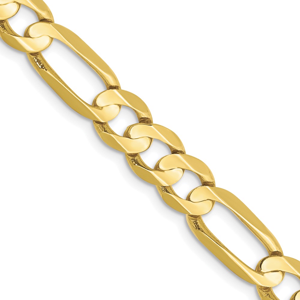 10LF180.jpg 10k 6.75mm Concave Open Figaro Chain - Image 1