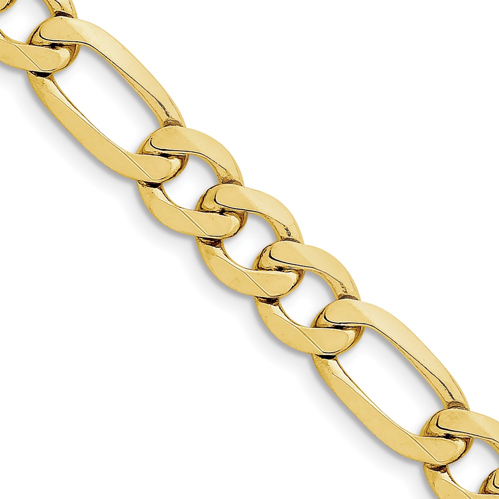 10LF250.jpg 10k 10mm Concave Open Figaro Chain - Image 1