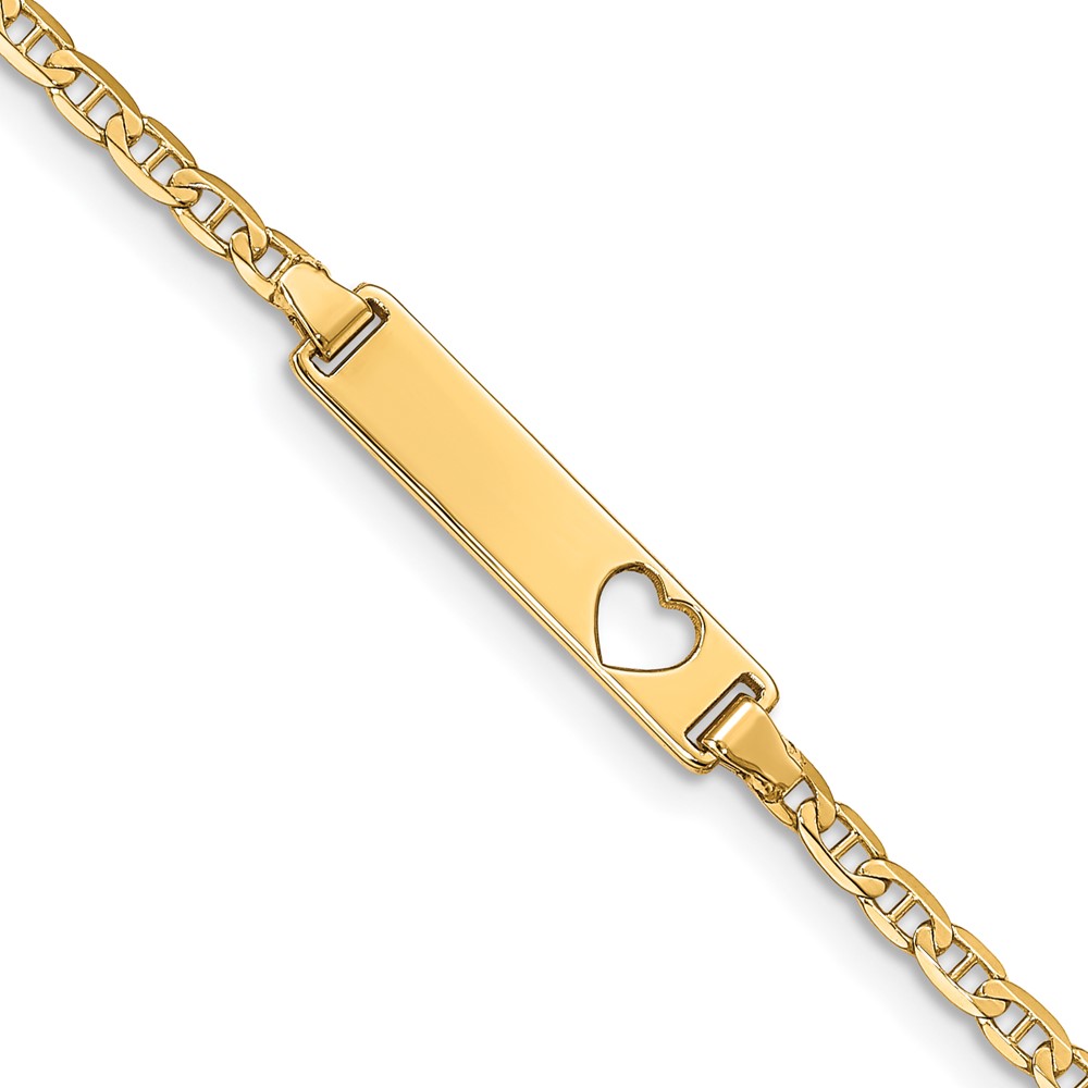 10LID9-7.jpg 10k Flat Anchor Link ID Bracelet - Image 1
