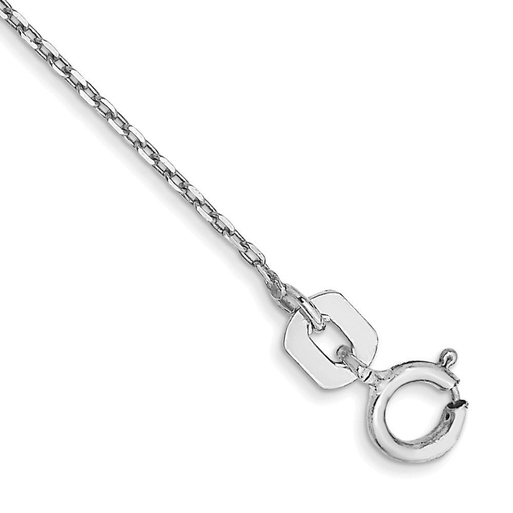 10PE192-7.jpg 10k WG .8mm D/C Cable with Spring Ring Clasp Chain Anklet - Image 1